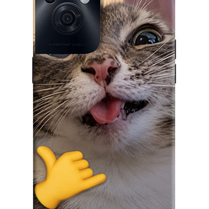 Silly Cat Call OPPO F21s Pro 5G Hard Case Back Cover by Casekaro