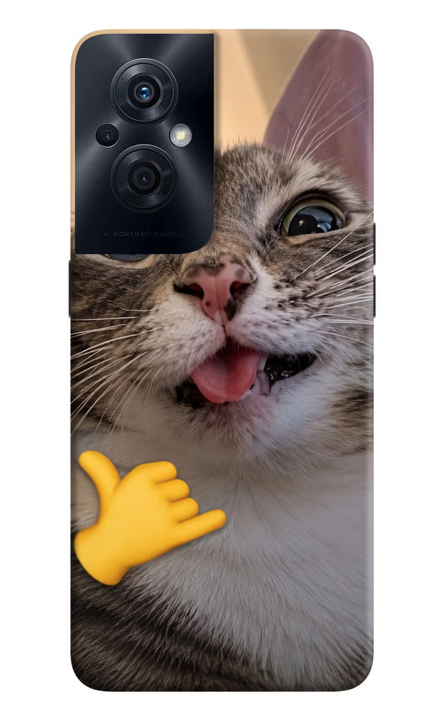 Silly Cat Call OPPO F21s Pro 5G Hard Case Back Cover by Casekaro