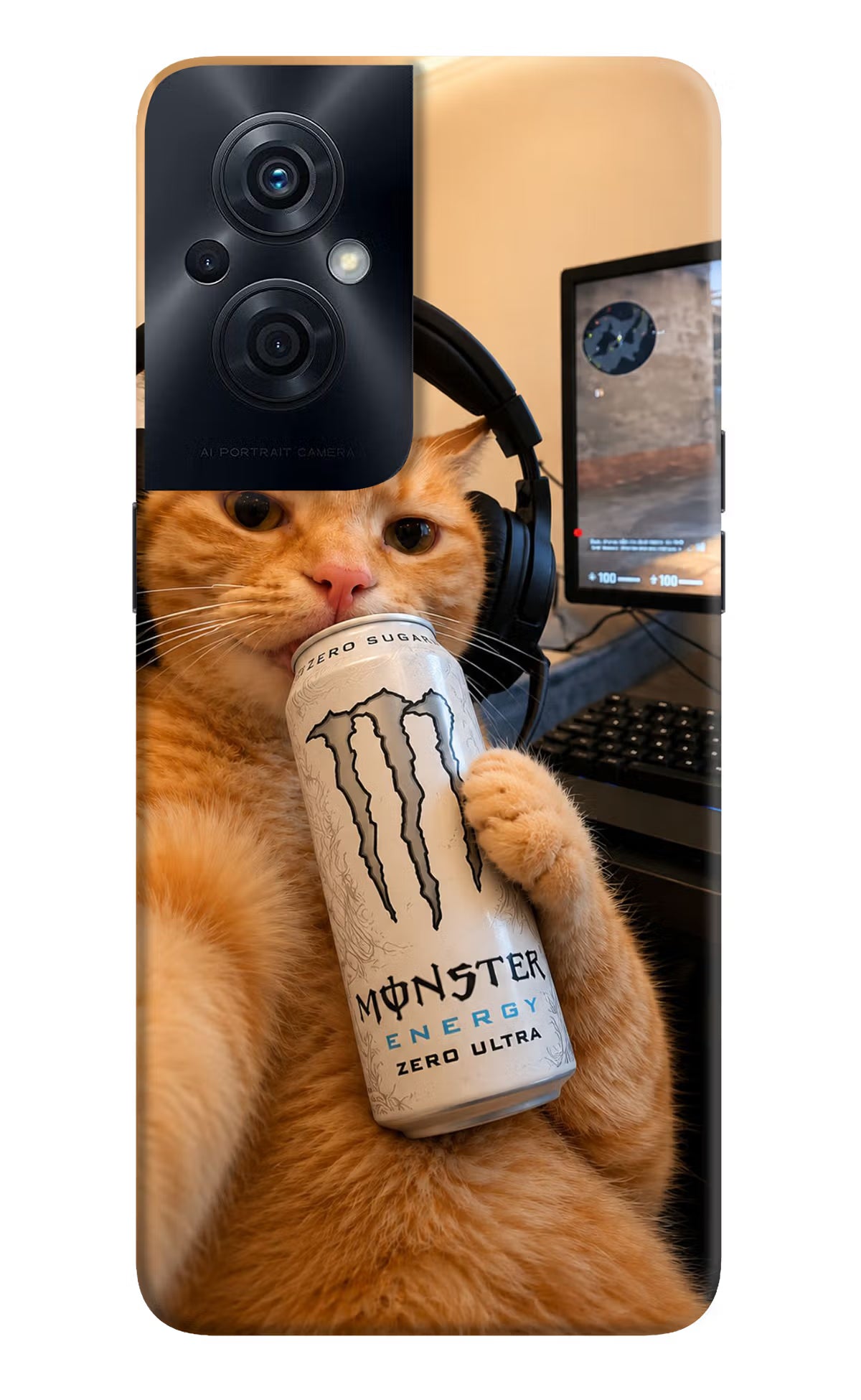 Gamer Cat Energy OPPO F21s Pro 5G Back Cover