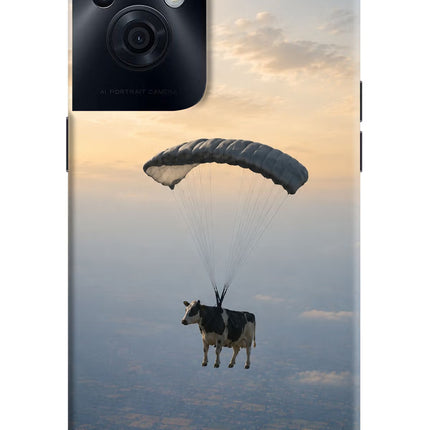 Skydiving Cow OPPO F21s Pro 5G Hard Case Back Cover by Casekaro