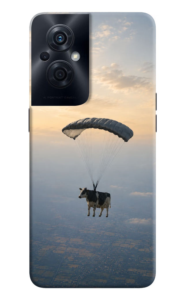 Skydiving Cow OPPO F21s Pro 5G Hard Case Back Cover by Casekaro