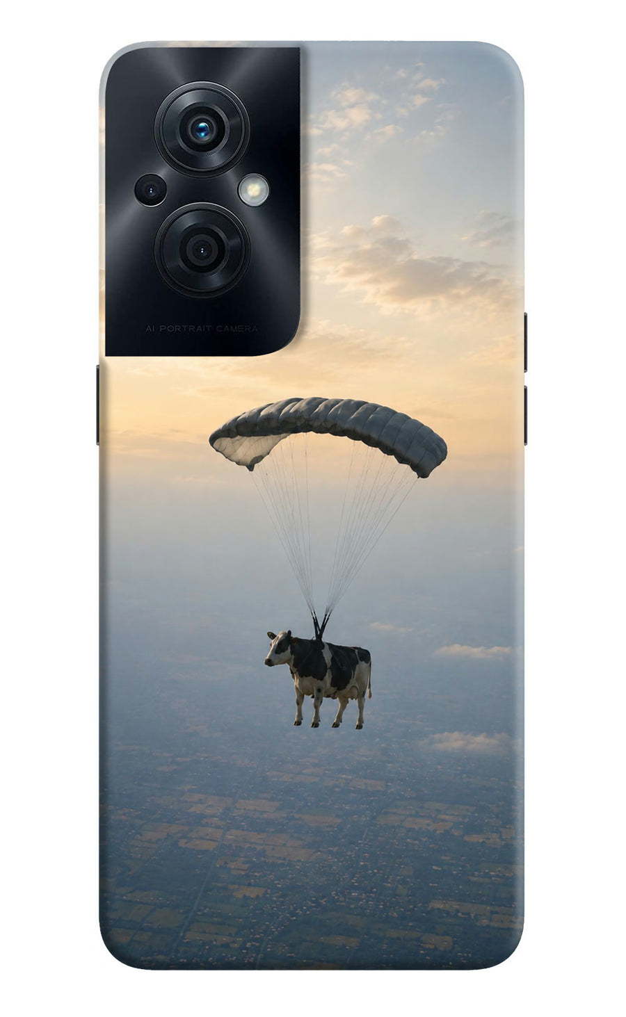 Skydiving Cow OPPO F21s Pro 5G Back Cover, Hard case