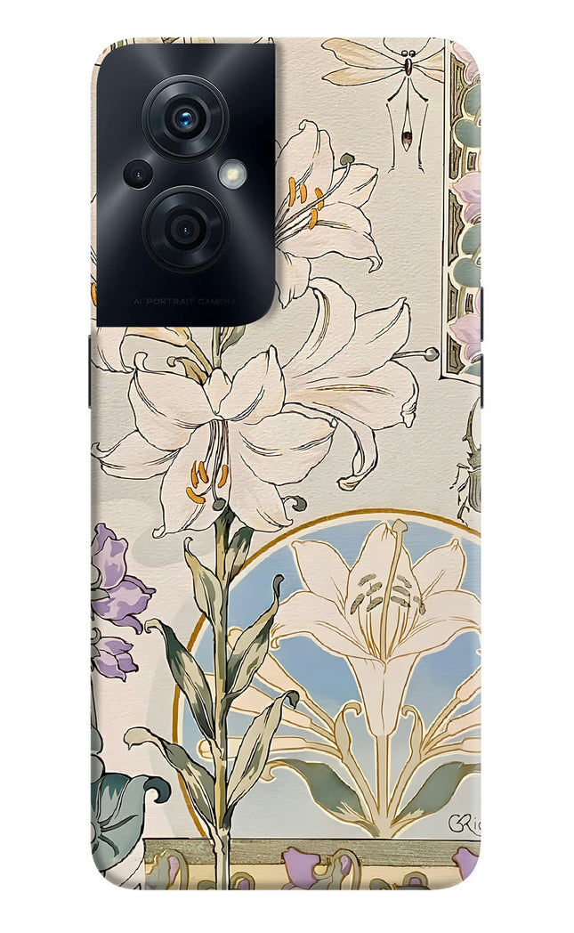 White Lily OPPO F21s Pro 5G Hard Case Back Cover by Casekaro
