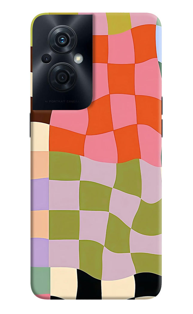 Wavy Grid OPPO F21s Pro 5G Hard Case Back Cover by Casekaro