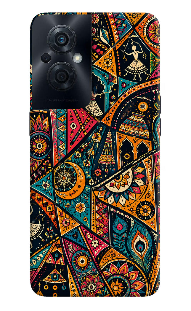 Folk Print OPPO F21s Pro 5G Hard Case Back Cover by Casekaro