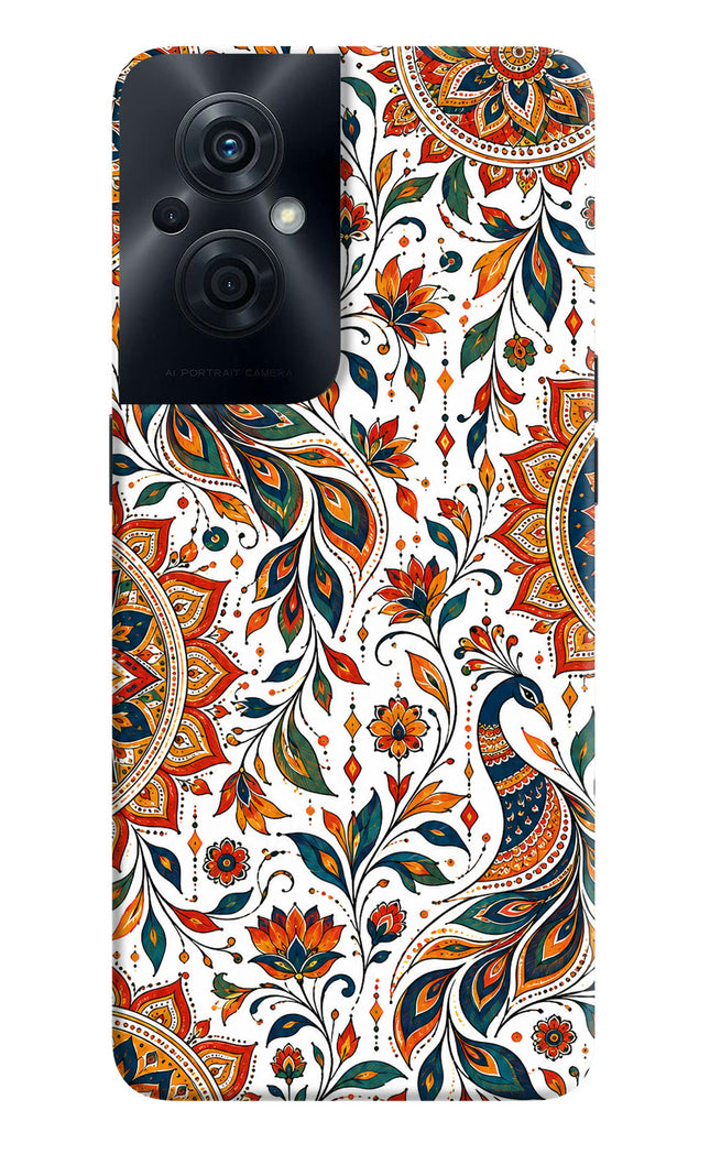 White Mayura OPPO F21s Pro 5G Hard Case Back Cover by Casekaro