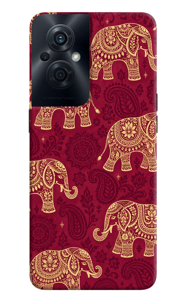 Maroon Elephant OPPO F21s Pro 5G Hard Case Back Cover by Casekaro