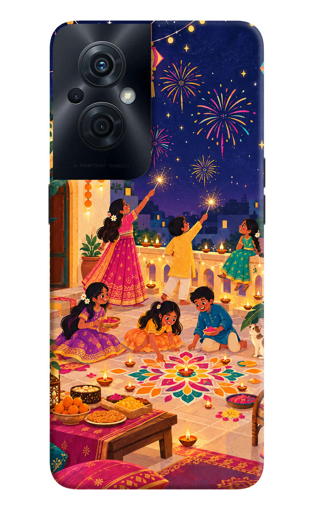 Diwali Night OPPO F21s Pro 5G Hard Case Back Cover by Casekaro