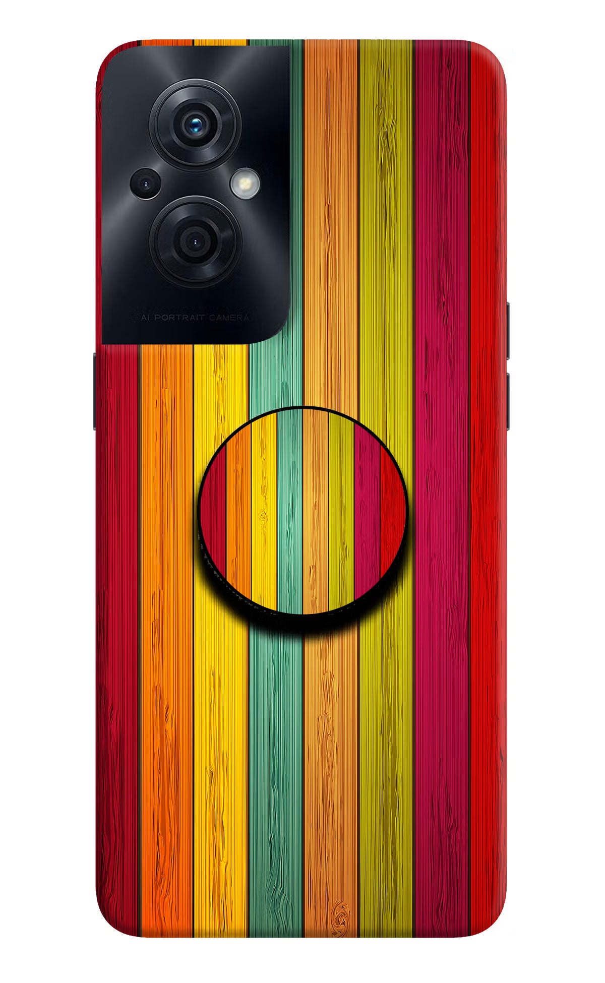 Multicolor Wooden OPPO F21s Pro 5G Pop Case