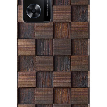 Wooden Cube Design OPPO A77s Back Cover