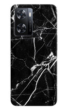 Black Marble Pattern OPPO A77s Back Cover