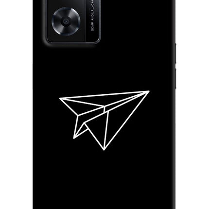 Paper Plane White OPPO A77s Back Cover