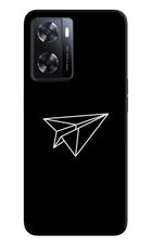 Paper Plane White OPPO A77s Back Cover
