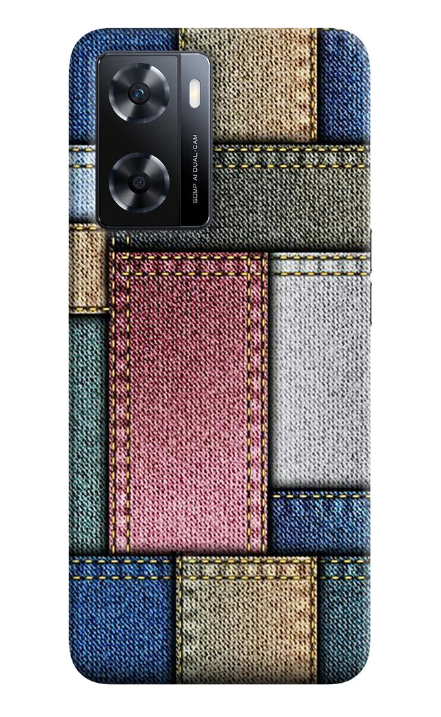 Multicolor Jeans OPPO A77s Back Cover