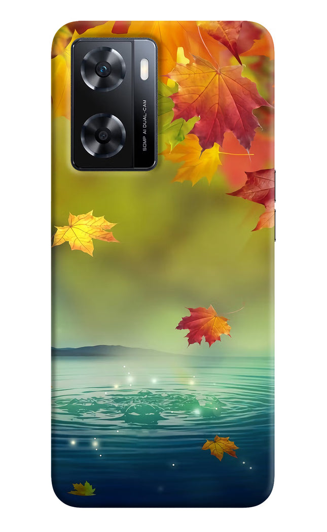 Flowers OPPO A77s Back Cover