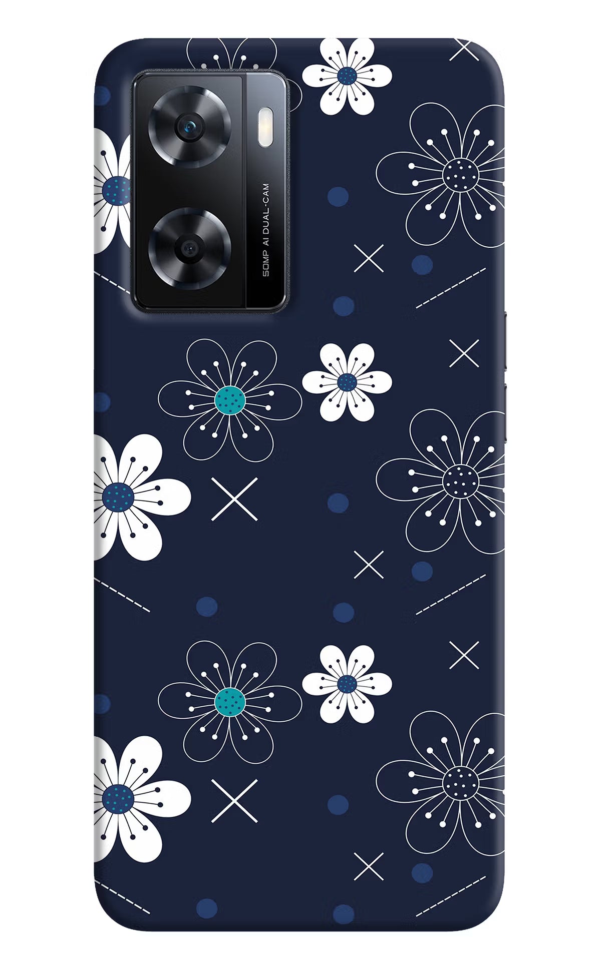 Flowers OPPO A77s Back Cover