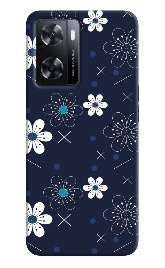 Flowers OPPO A77s Back Cover