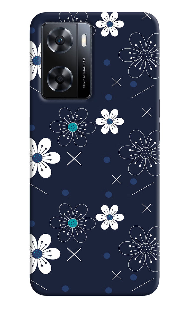 Flowers OPPO A77s Back Cover