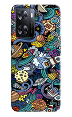Space Abstract OPPO A77s Back Cover