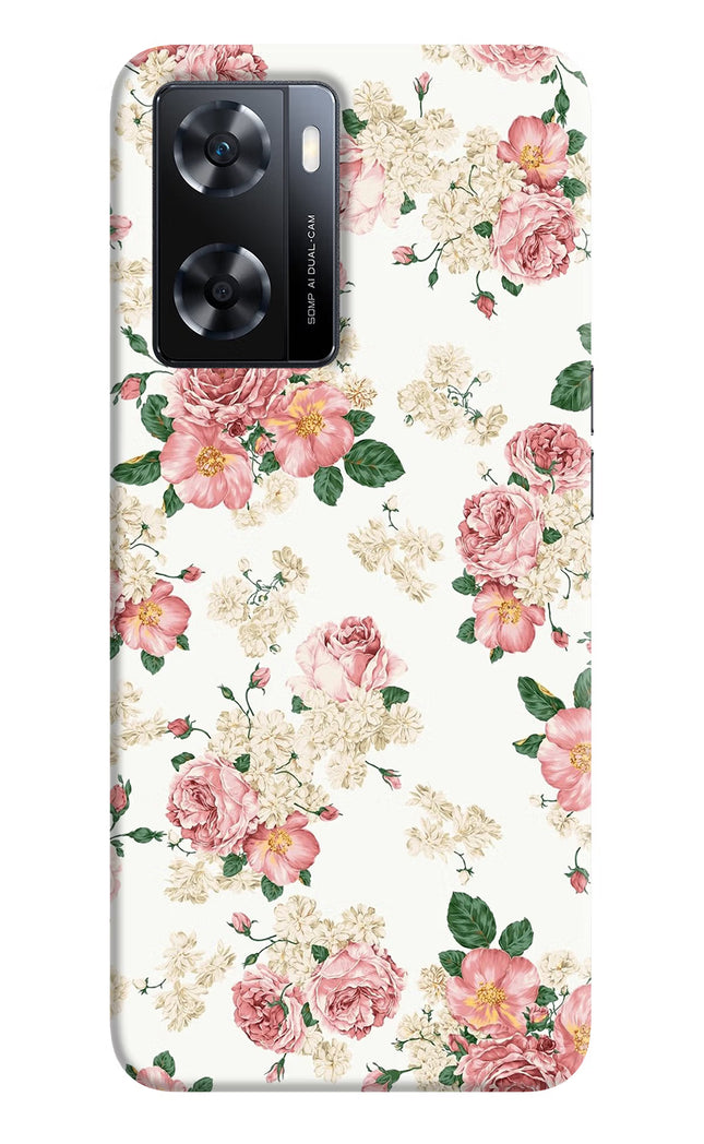 Flowers OPPO A77s Back Cover