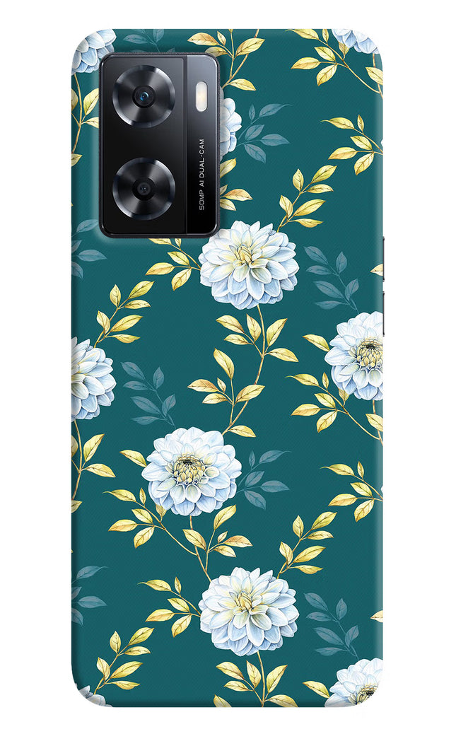 Flowers OPPO A77s Back Cover