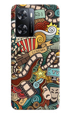 Cinema Abstract OPPO A77s Back Cover