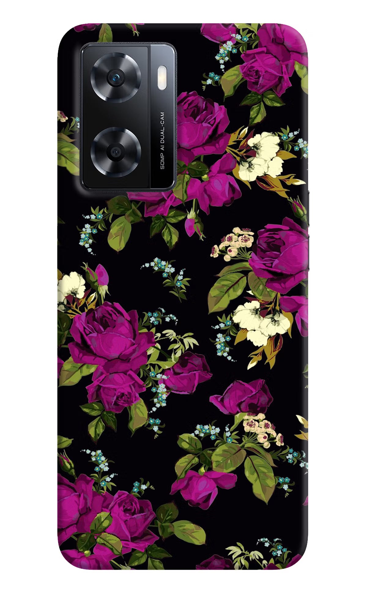 Flowers OPPO A77s Back Cover