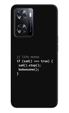 Life Motto Code OPPO A77s Back Cover