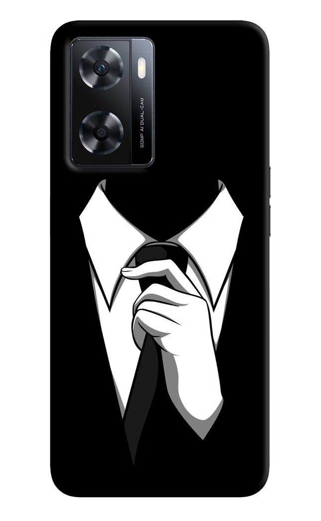Black Tie OPPO A77s Back Cover