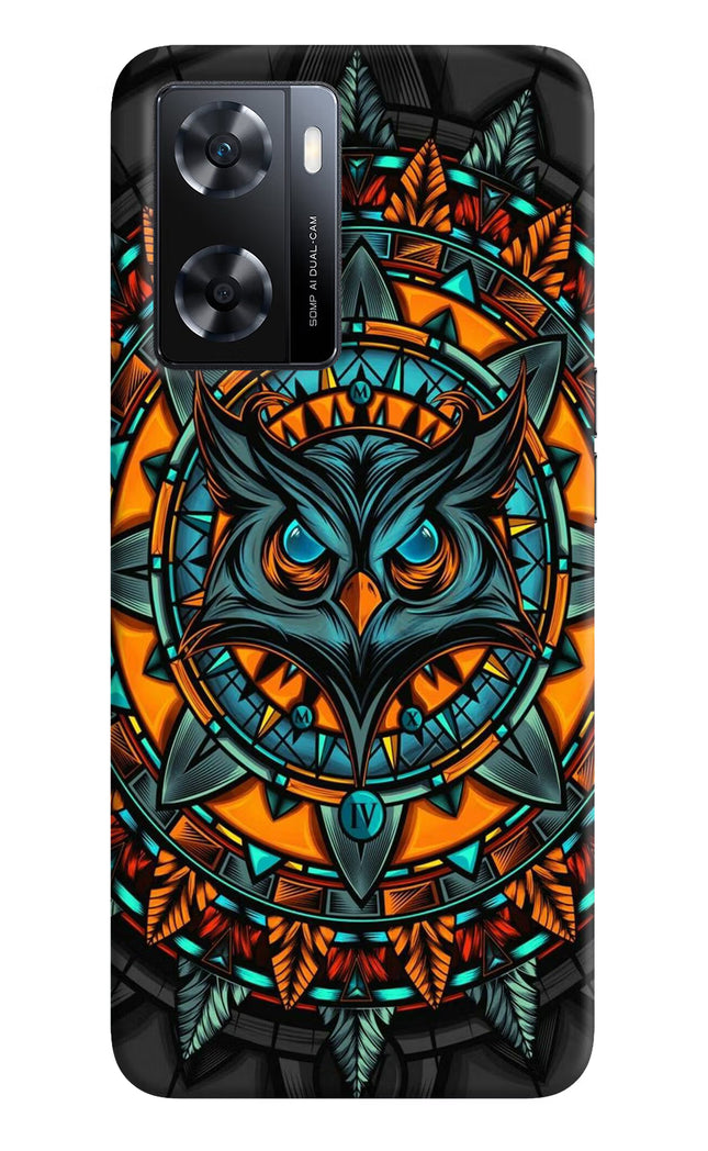 Angry Owl Art OPPO A77s Back Cover