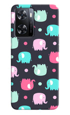 Elephants OPPO A77s Back Cover