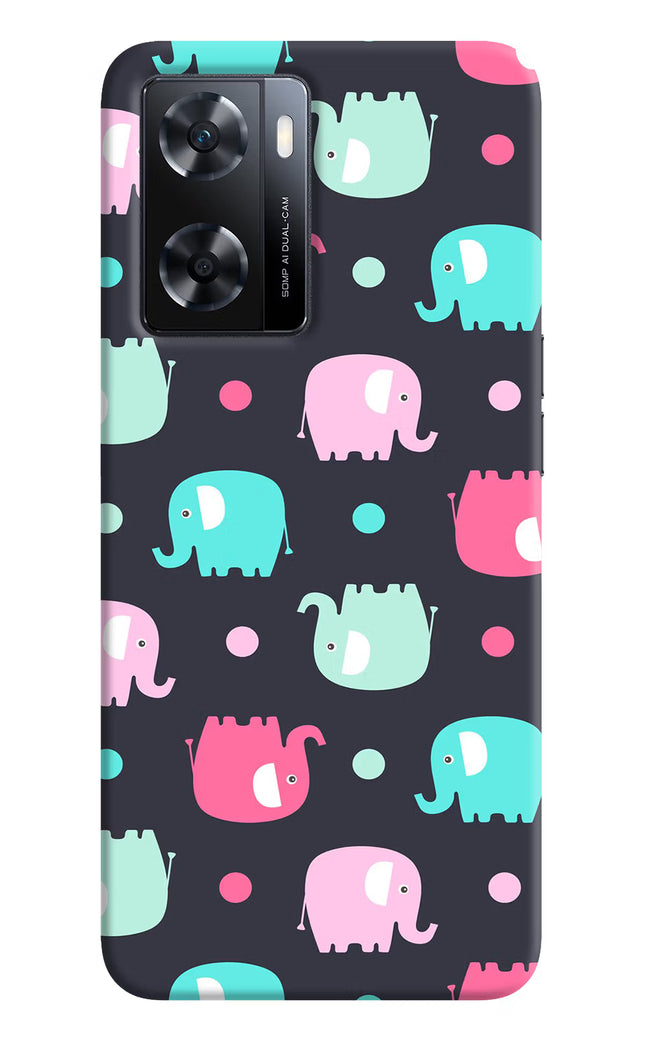 Elephants OPPO A77s Back Cover