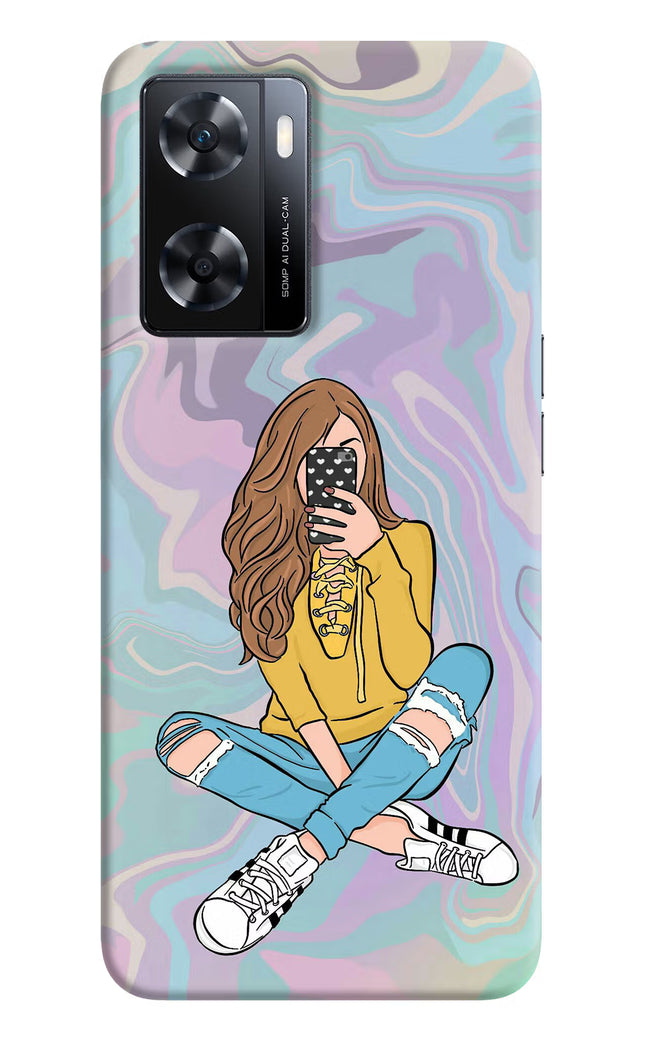 Selfie Girl OPPO A77s Back Cover