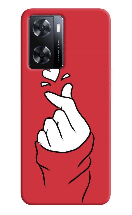 Korean Love Sign OPPO A77s Back Cover