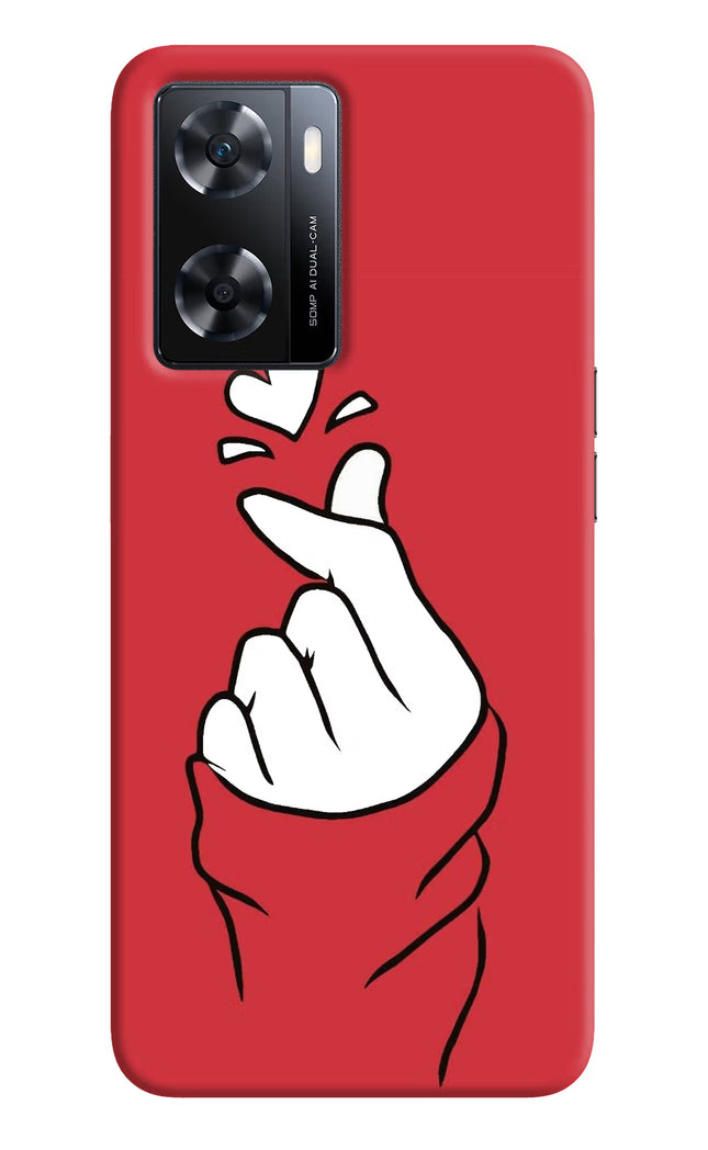 Korean Love Sign OPPO A77s Back Cover