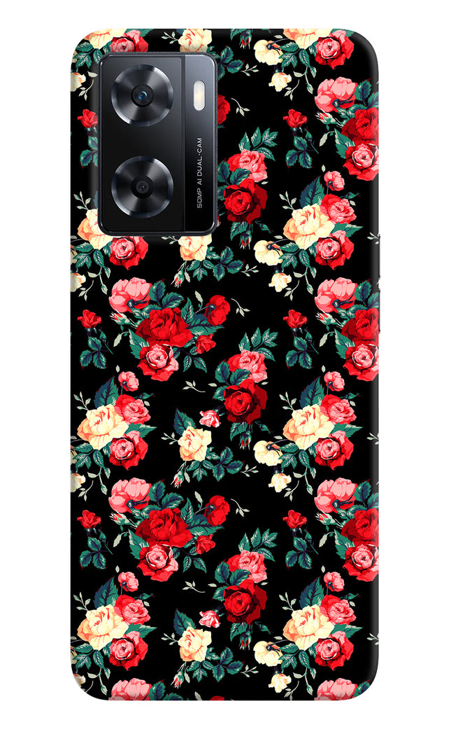 Rose Pattern OPPO A77s Back Cover