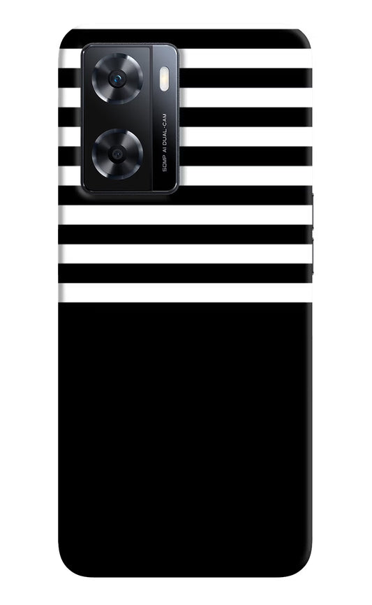 Black and White Print OPPO A77s Back Cover