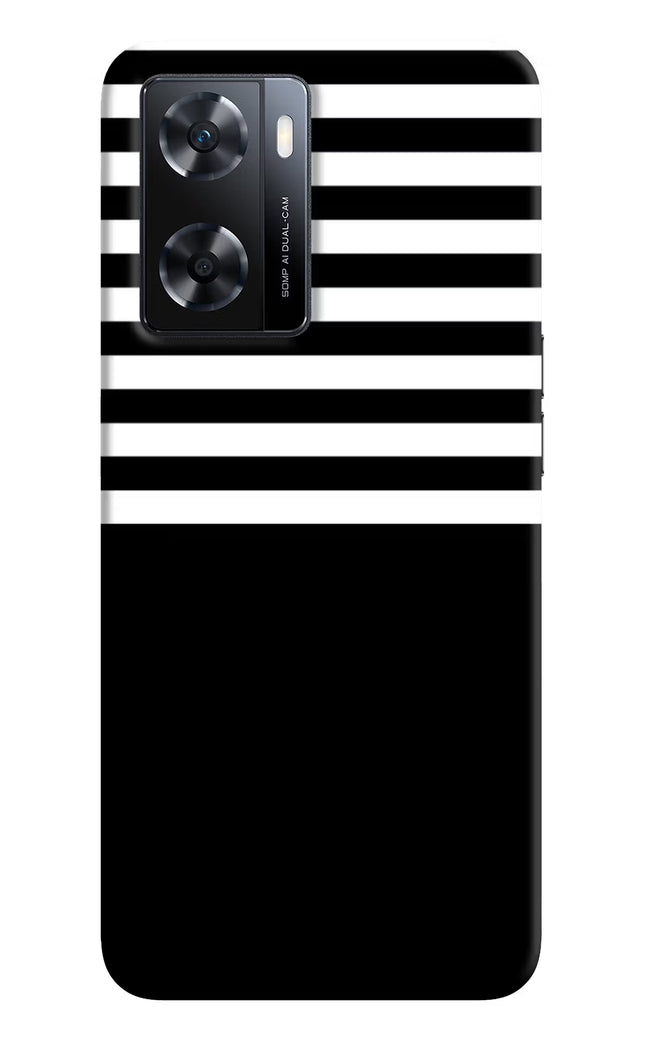 Black and White Print OPPO A77s Back Cover