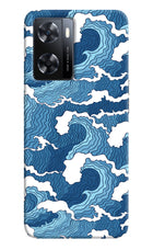 Blue Waves OPPO A77s Back Cover