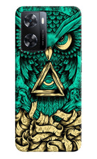 Green Owl OPPO A77s Back Cover
