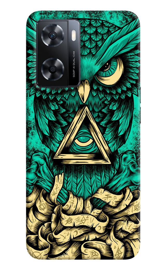 Green Owl OPPO A77s Back Cover