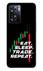 Eat Sleep Trade Repeat OPPO A77s Back Cover