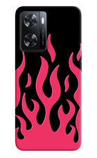 Fire Flames OPPO A77s Back Cover