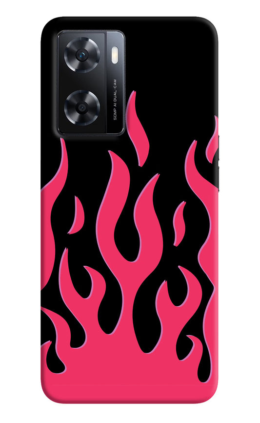 Fire Flames OPPO A77s Back Cover