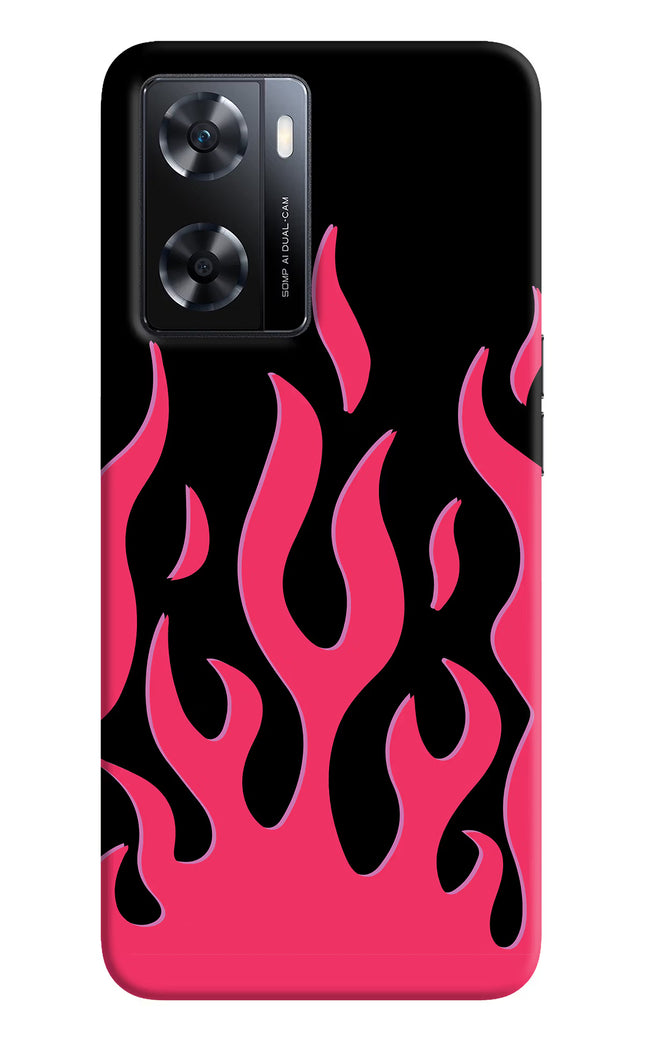 Fire Flames OPPO A77s Back Cover