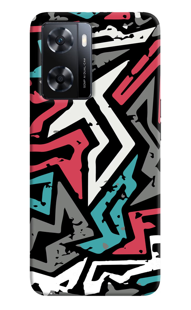 Geometric Graffiti OPPO A77s Back Cover
