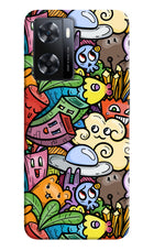 Veggie Doodle OPPO A77s Back Cover