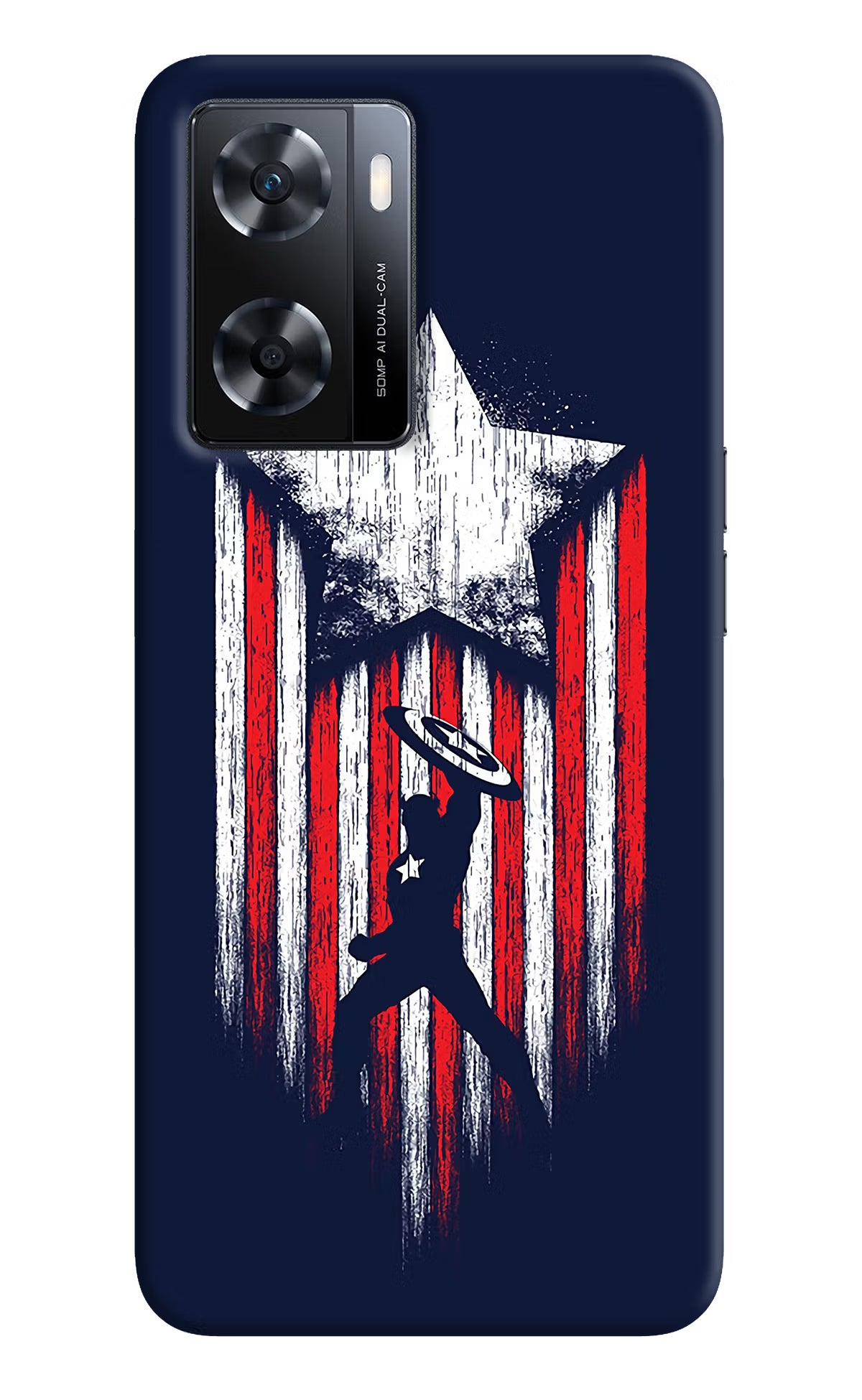 Captain America Marvel Art OPPO A77s Back Cover