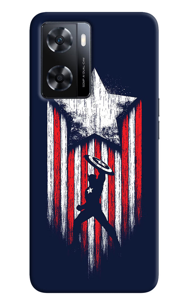 Captain America Marvel Art OPPO A77s Back Cover