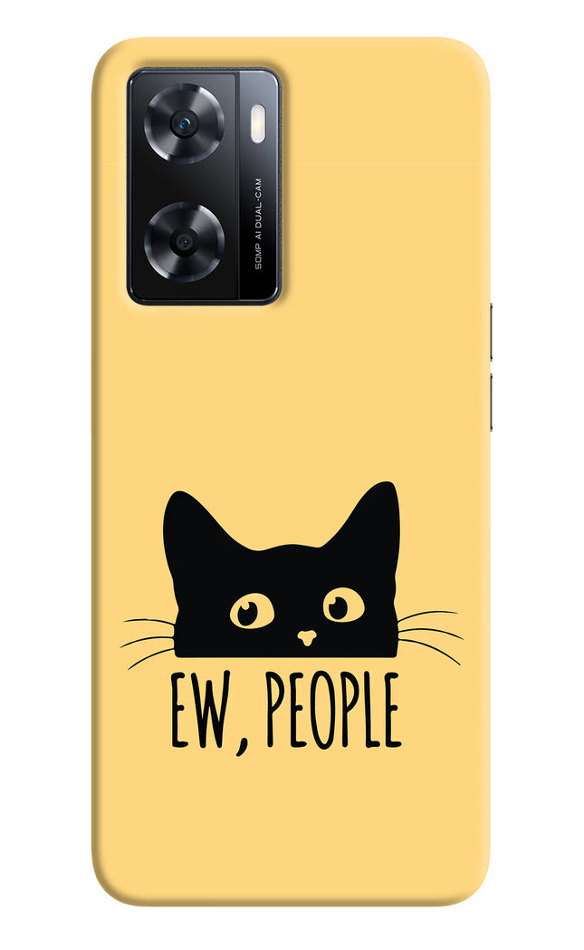 Ew People Catitude OPPO A77s Back Cover